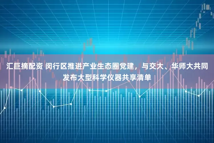 汇巨摘配资 闵行区推进产业生态圈党建，与交大、华师大共同发布大型科学仪器共享清单